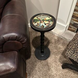 March Madness Sale! Winchester Duck Hunting Rustic Lodge Martini Side Table